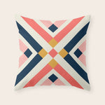 Bold Geometric Quilt Block Throw Pillow Gallery Image 1