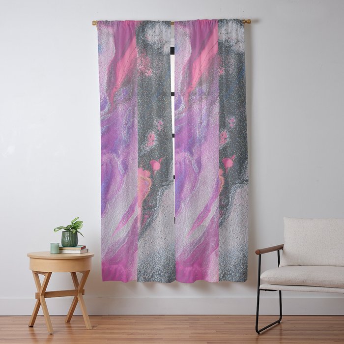 Bursting with Cosmic Joy Abstract Painting Window Curtain Gallery Image 9