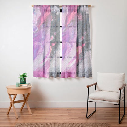 Bursting with Cosmic Joy Abstract Painting Window Curtain Gallery Image 19