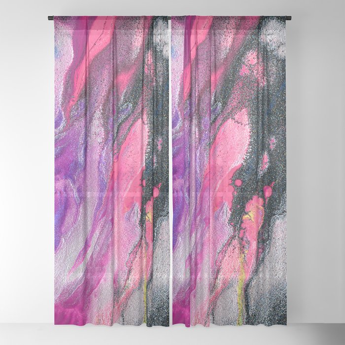 Bursting with Cosmic Joy Abstract Painting Window Curtain Gallery Image 22