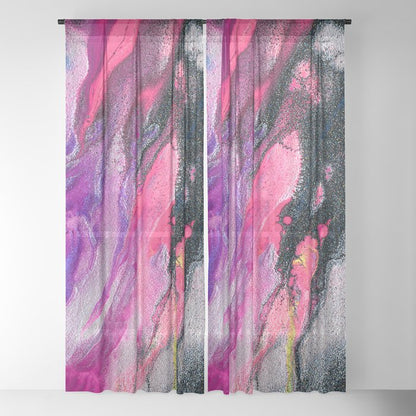 Bursting with Cosmic Joy Abstract Painting Window Curtain Gallery Image 22