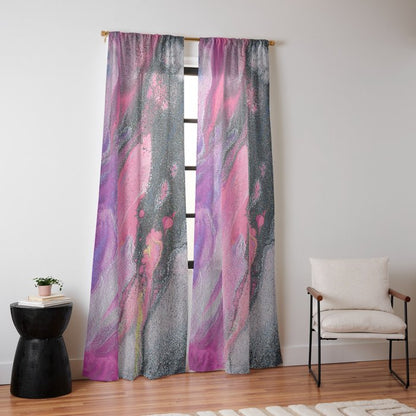 Bursting with Cosmic Joy Abstract Painting Window Curtain Gallery Image 10