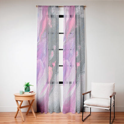 Bursting with Cosmic Joy Abstract Painting Window Curtain Gallery Image 24