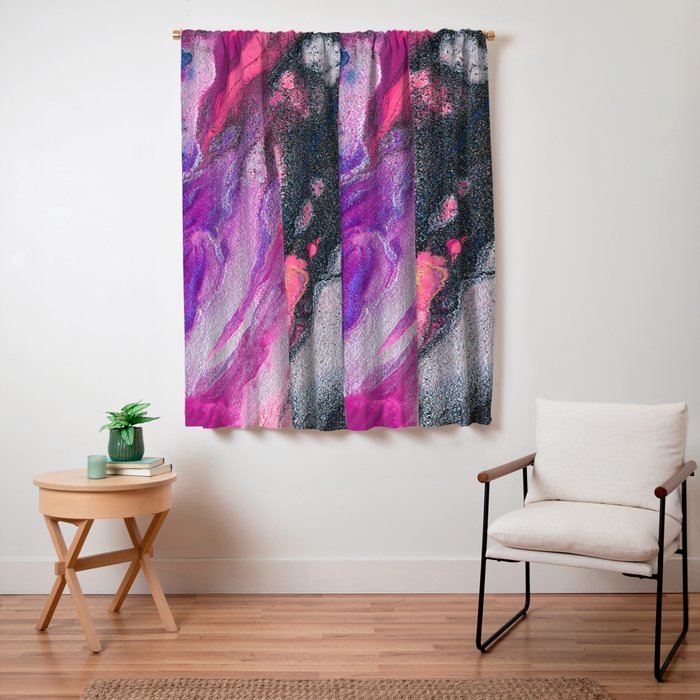 Bursting with Cosmic Joy Abstract Painting Window Curtain Gallery Image 7