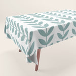 Scandinavian Mid Century Pattern 1950s Blue Tablecloth Gallery Image 1