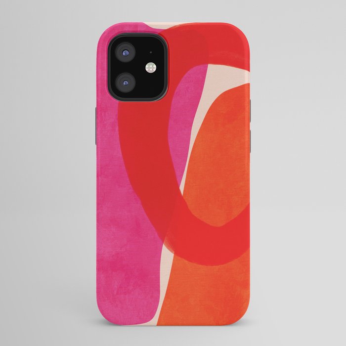 relations IV - pink shapes minimal painting iPhone Case Gallery Image 42