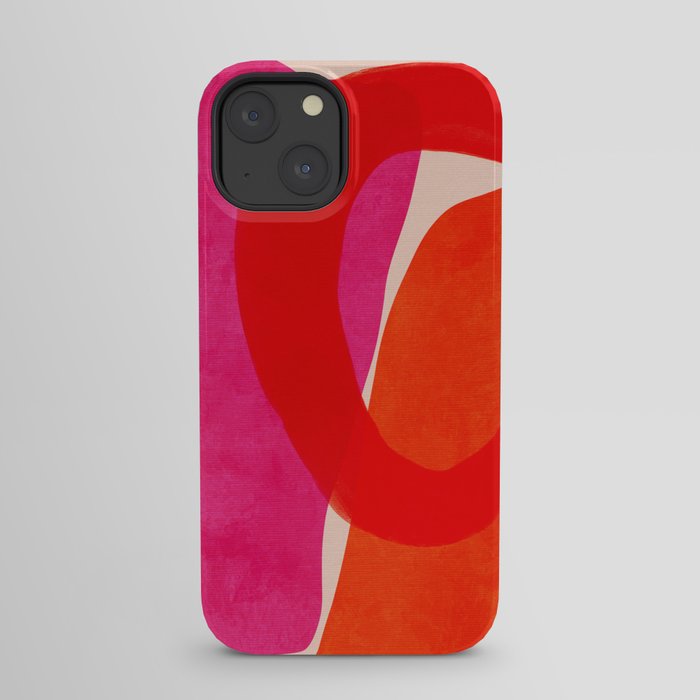 relations IV - pink shapes minimal painting iPhone Case Gallery Image 29