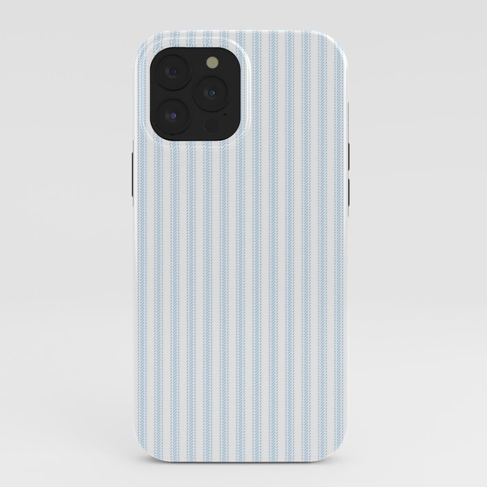 Pastel Blue & White Ticker Stripe iPhone Case Gallery Image 40