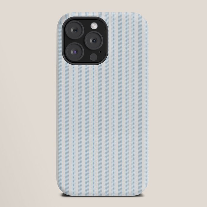 Pastel Blue & White Ticker Stripe iPhone Case Gallery Image 20