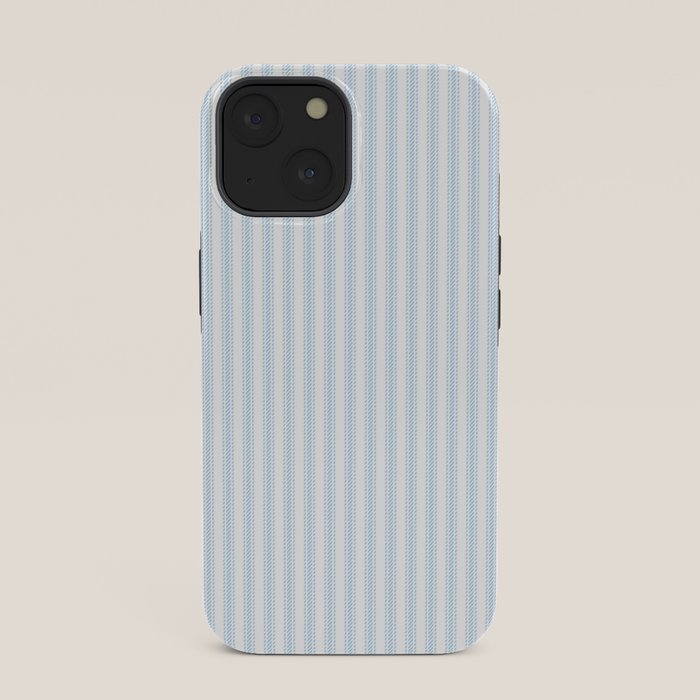 Pastel Blue & White Ticker Stripe iPhone Case Gallery Image 33