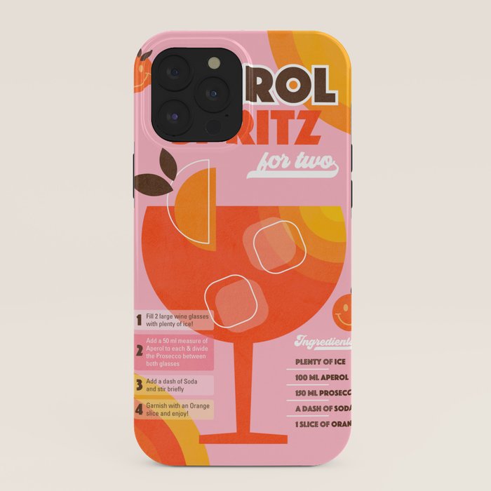 Retro Cocktail Nº1 Aperol Spritz iPhone Case Gallery Image 40