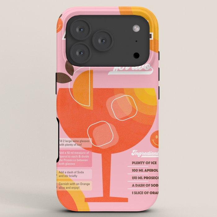 Retro Cocktail Nº1 Aperol Spritz iPhone Case Gallery Image 7