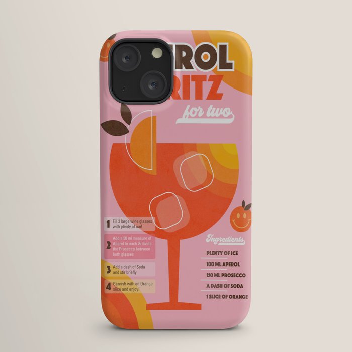 Retro Cocktail Nº1 Aperol Spritz iPhone Case Gallery Image 17