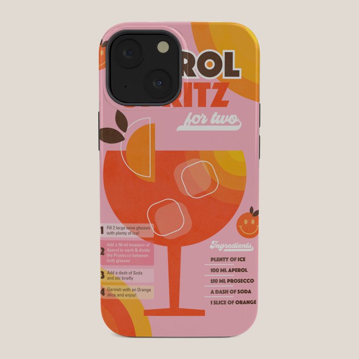 Retro Cocktail Nº1 Aperol Spritz iPhone Case Gallery Image 34