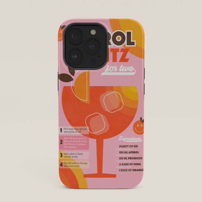 Retro Cocktail Nº1 Aperol Spritz iPhone Case Gallery Image 35