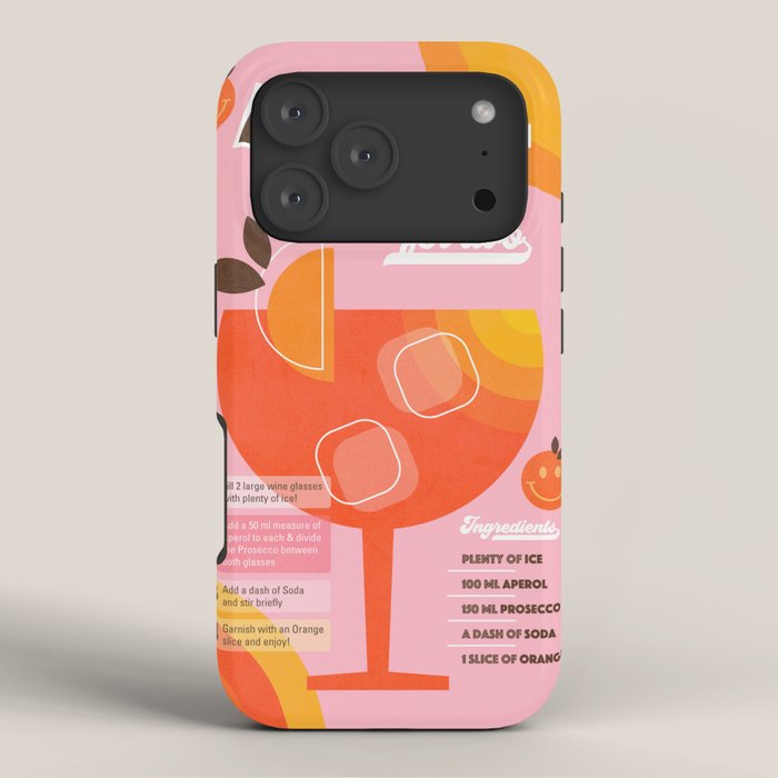 Retro Cocktail Nº1 Aperol Spritz iPhone Case Gallery Image 3