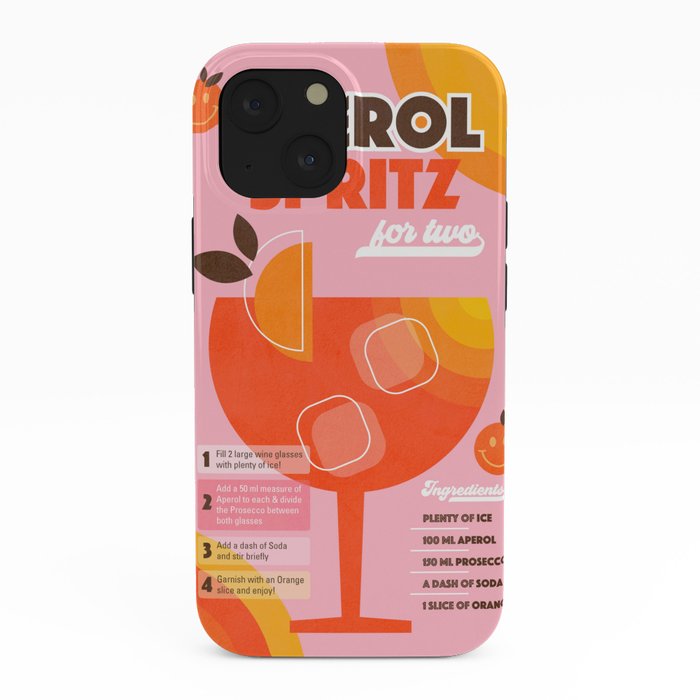 Retro Cocktail Nº1 Aperol Spritz iPhone Case Gallery Image 38