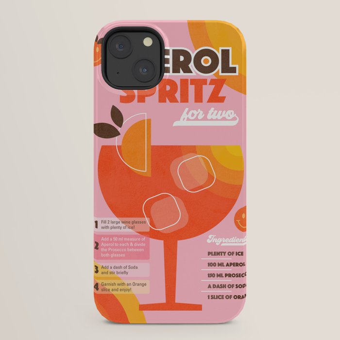 Retro Cocktail Nº1 Aperol Spritz iPhone Case Gallery Image 30