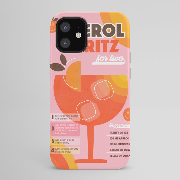 Retro Cocktail Nº1 Aperol Spritz iPhone Case Gallery Image 42