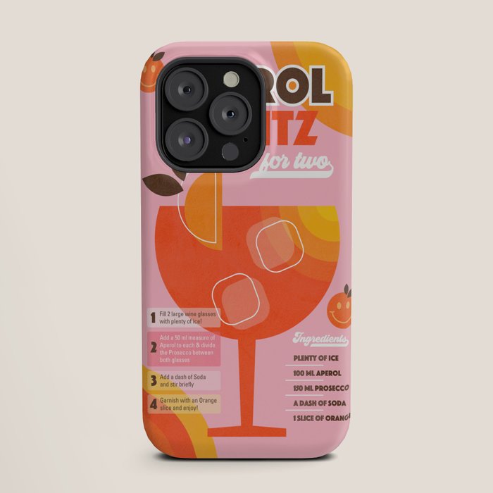 Retro Cocktail Nº1 Aperol Spritz iPhone Case Gallery Image 19