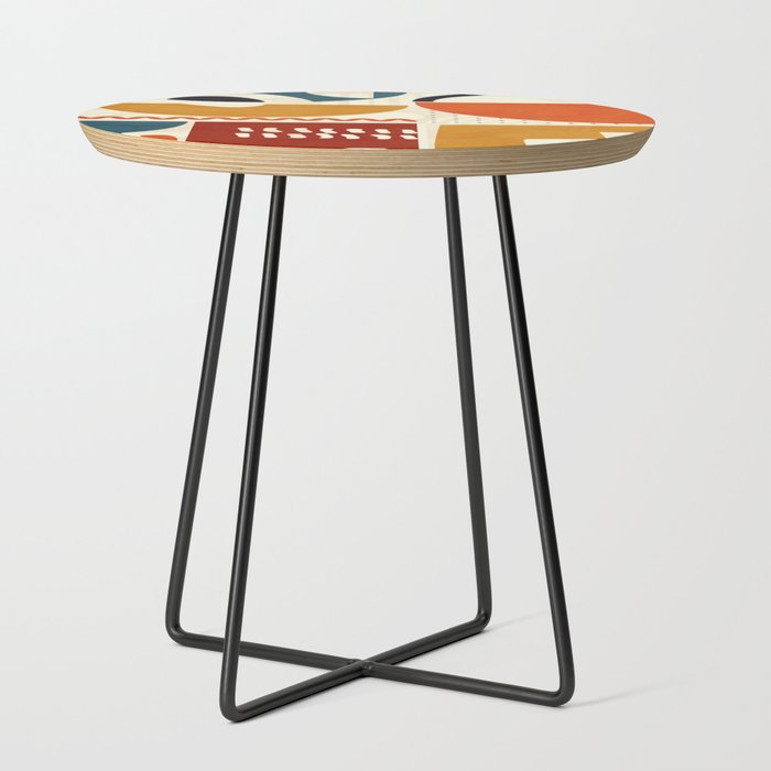 mid century shapes geometric abstract color 2 Side Table Gallery Image 2