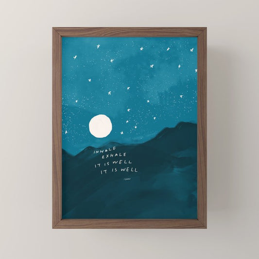 "Inhale Exhale It is Well It Is Well" Mini Art Print Gallery Image 2