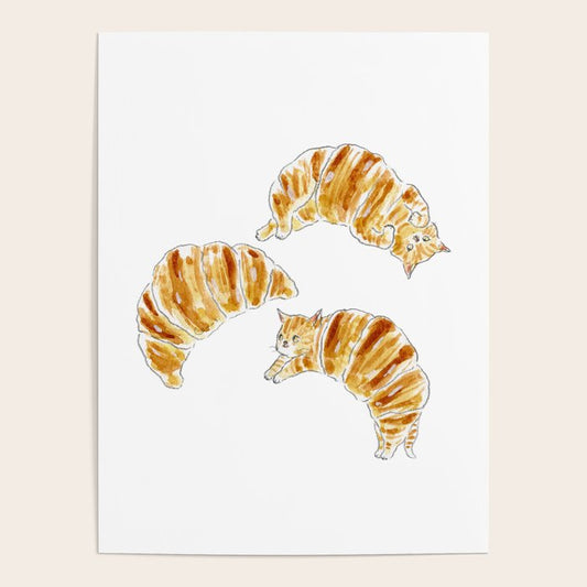 Croissant Cats Poster Gallery Image 1