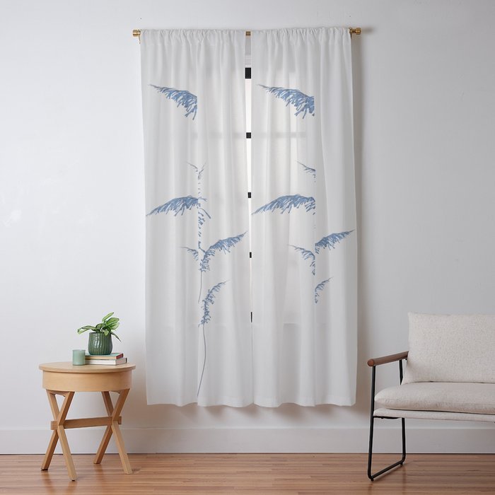 Blue flowers 2 Window Curtain Gallery Image 13