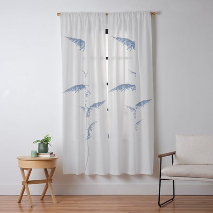 Blue flowers 2 Window Curtain Gallery Image 13