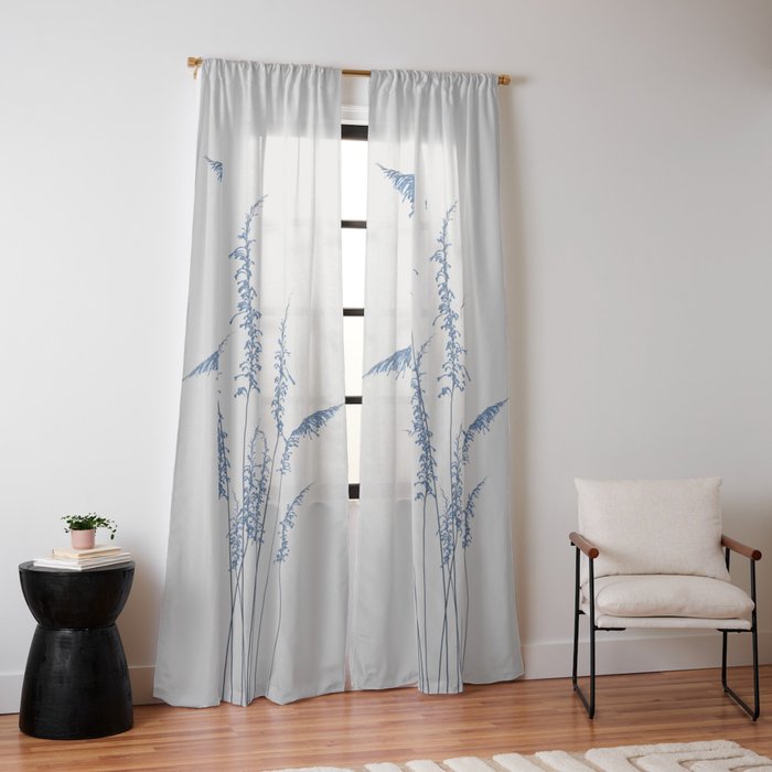 Blue flowers 2 Window Curtain Gallery Image 14
