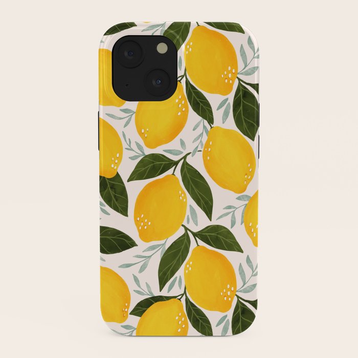 Mediterranean Summer Lemons Pattern iPhone Case Gallery Image 38