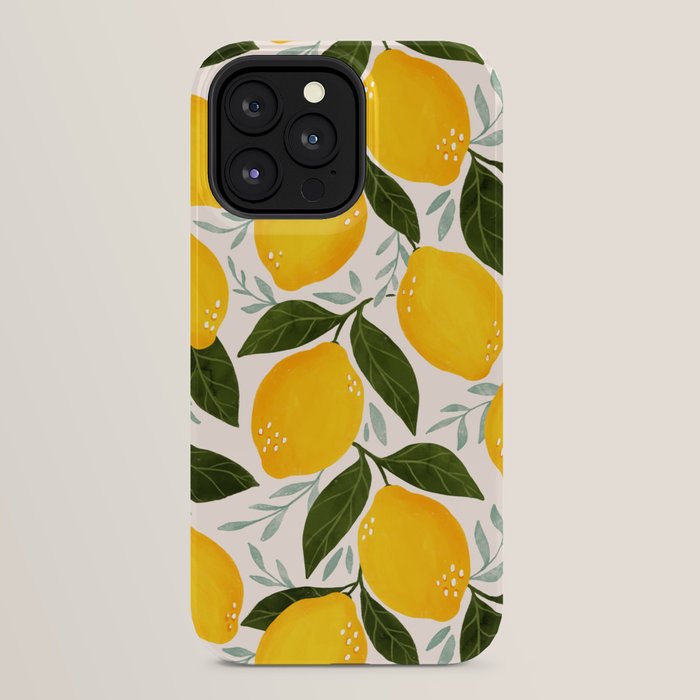 Mediterranean Summer Lemons Pattern iPhone Case Gallery Image 32