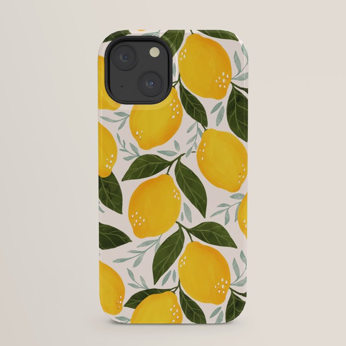 Mediterranean Summer Lemons Pattern iPhone Case Gallery Image 21