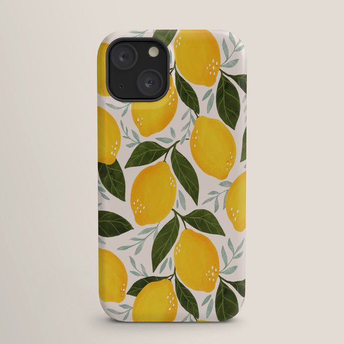 Mediterranean Summer Lemons Pattern iPhone Case Gallery Image 17