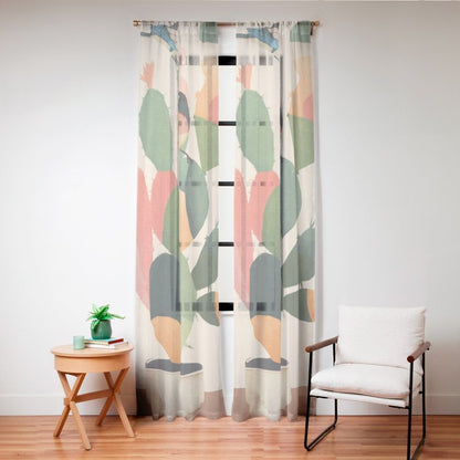 Cactus & Birds 1 Window Curtain Gallery Image 24
