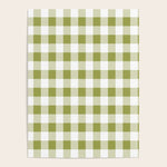 Gingham Large Green White Poster Gallery Image 1
