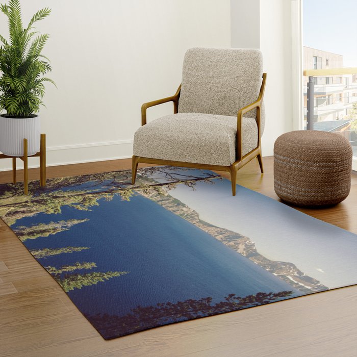 Beautiful Blue Crater Lake Rug Gallery Image 3