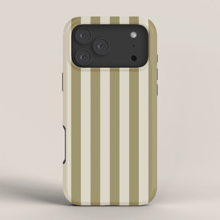 Olive Green Stripes iPhone Case Gallery Image 4