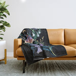 Sphinx Moth Moon Garden Throw Blanket Gallery Image 1