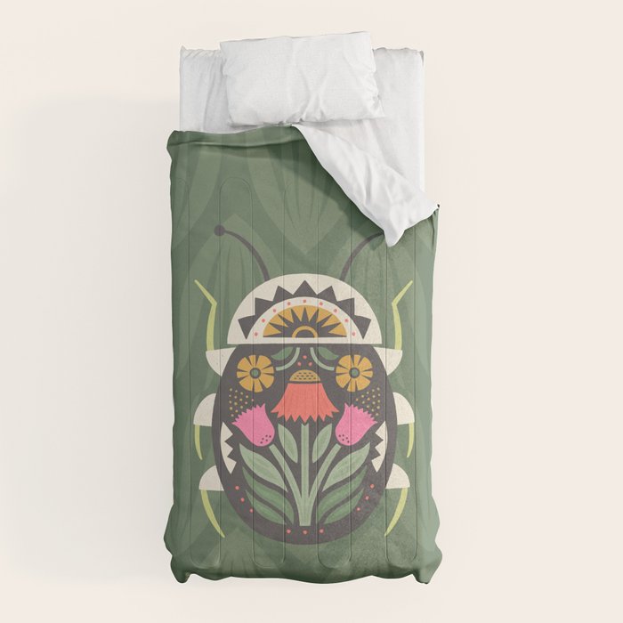 Folk Art Beetle Comforter Gallery Image 5