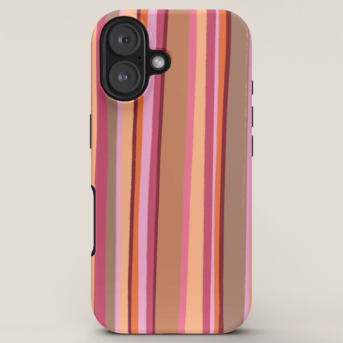Sunday Morning Stripes Inspired by PANTONE 17 1230 Mocha Mousse iPhone Case Gallery Image 5