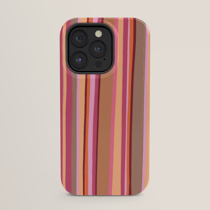 Sunday Morning Stripes Inspired by PANTONE 17 1230 Mocha Mousse iPhone Case Gallery Image 23