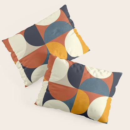 mid century abstract shapes fall winter 3 Pillow Sham Gallery Image 1