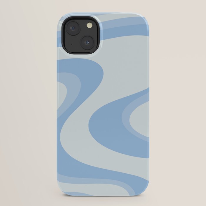 Retro Swirls Powder Blue Abstract Pattern iPhone Case Gallery Image 22