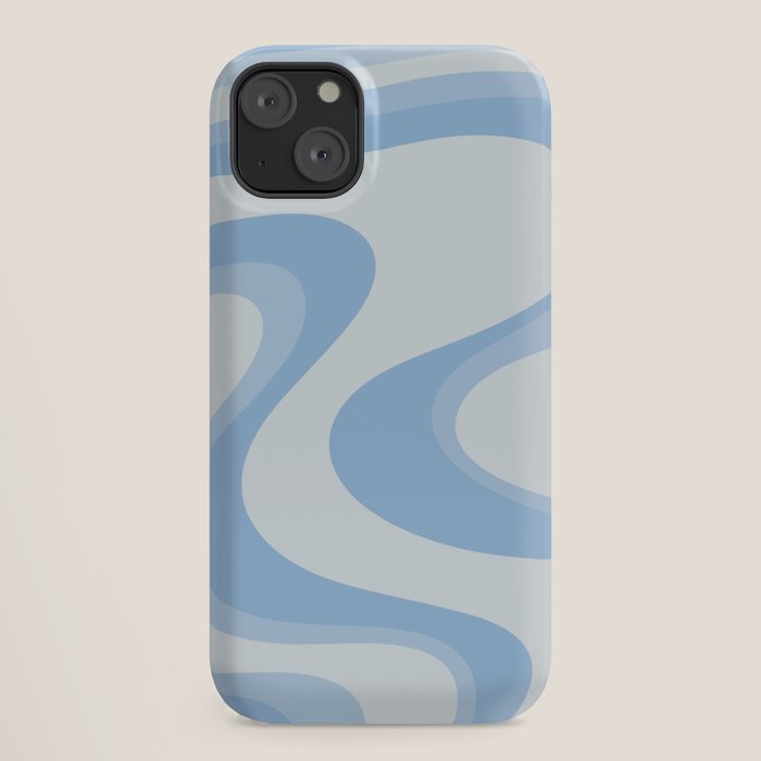 Retro Swirls Powder Blue Abstract Pattern iPhone Case Gallery Image 18
