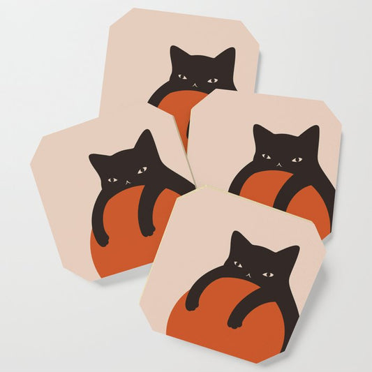 Cat Landscape 155 Coaster Gallery Image 1
