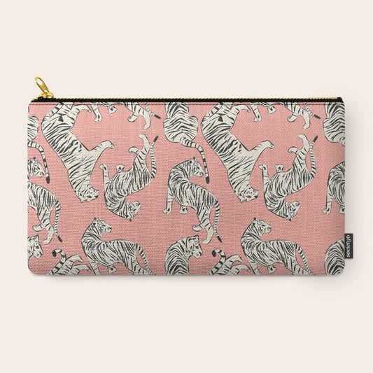 Pink Tiger Pattern 006 Carry All Pouch Gallery Image 2