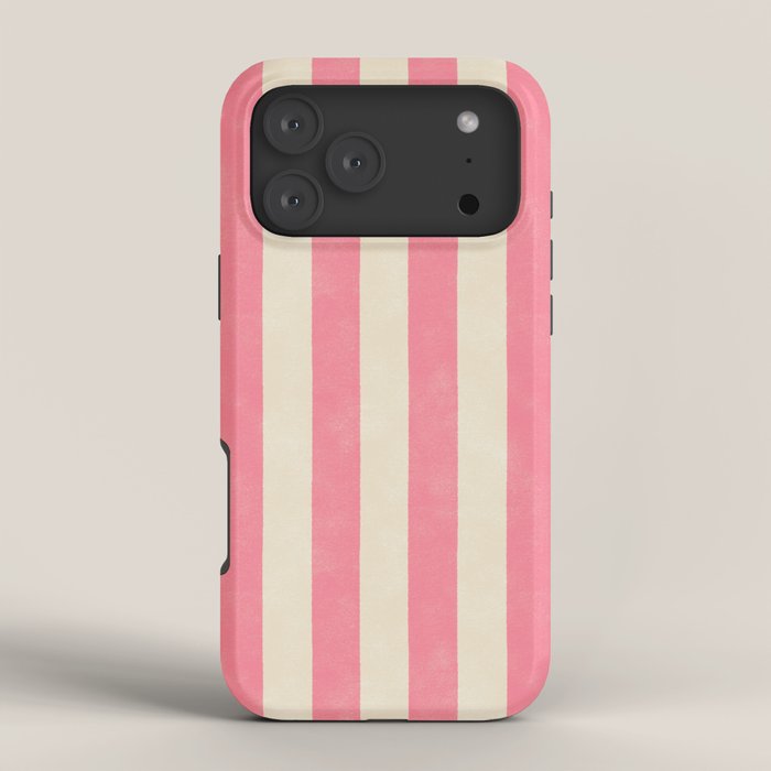 Cabana Stripe - pink & cream iPhone Case Gallery Image 4