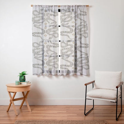 celestial snakes silver Window Curtain Gallery Image 19