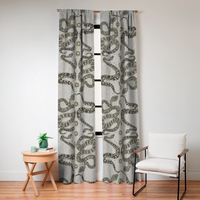 celestial snakes silver Window Curtain Gallery Image 4